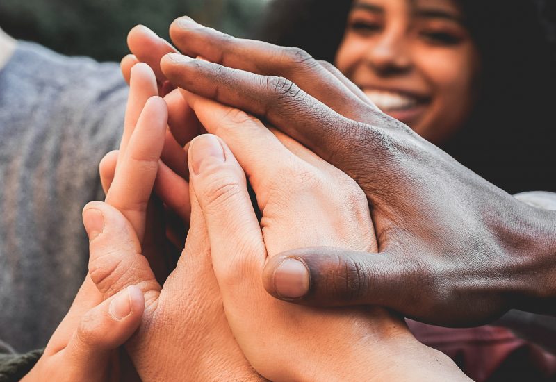 hands in a circle