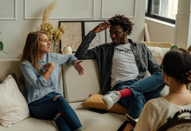 couple solving their communication issues in couples therapy at Emberhaven