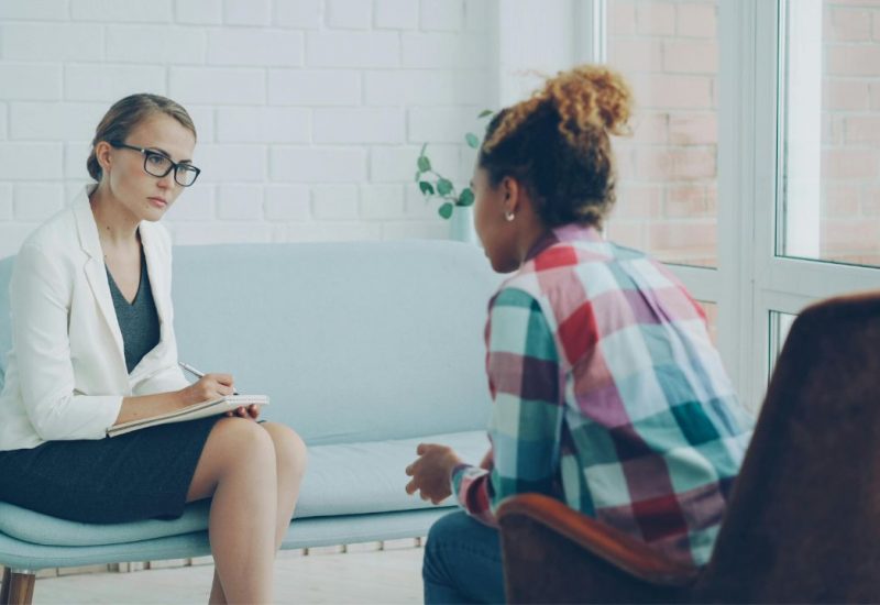 Photo of a patient in complicated grief therapy.